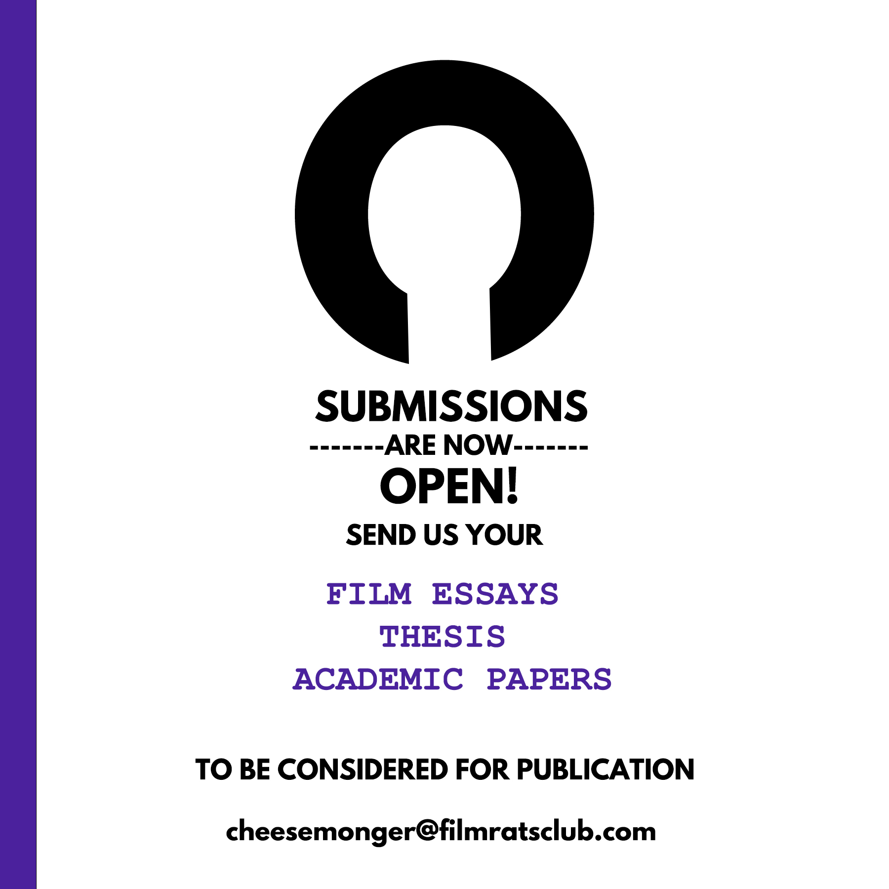 CHEESEMONGER: Call For Submission of Academic Papers